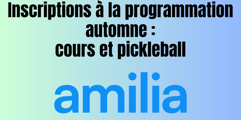Inscriptions - programmation automne 2026